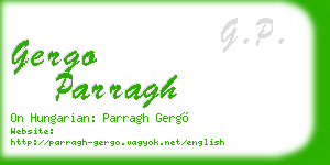 gergo parragh business card